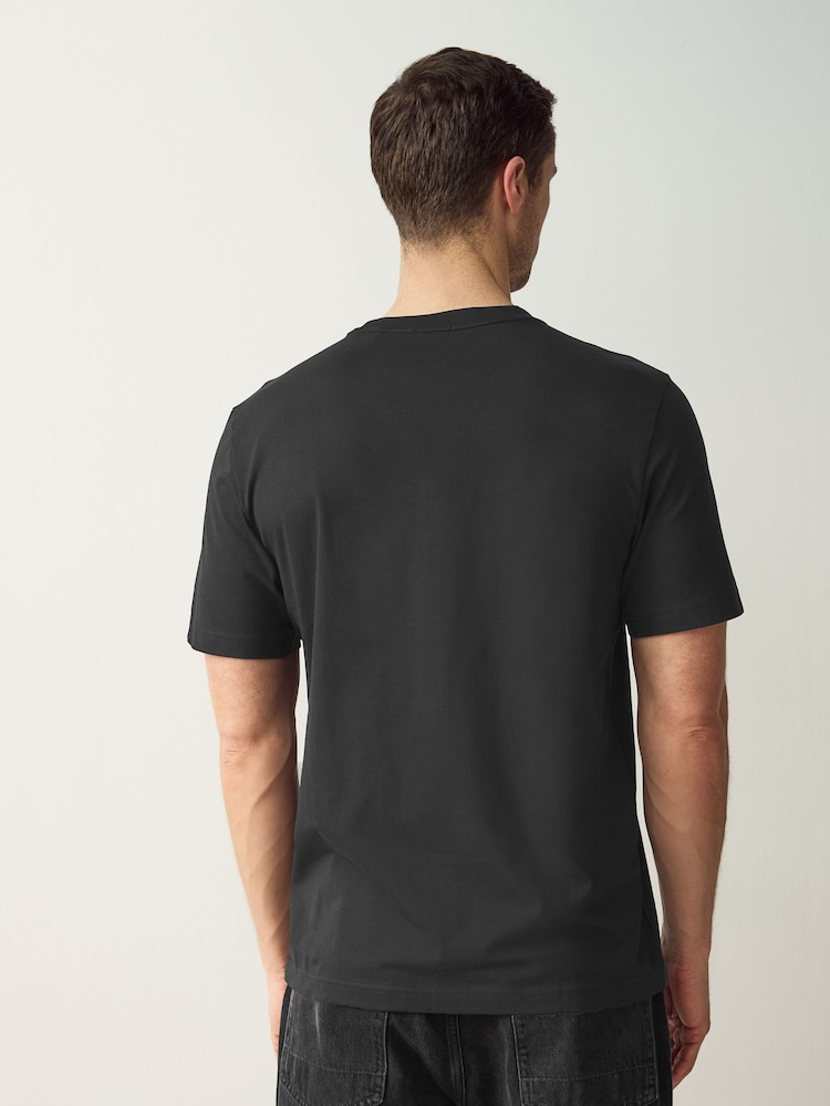 BOSS Black Stretch Cotton T-Shirt - Image 2 of 4 BOSS Black Stretch Cotton T-Shirt - Image 2 of 4
