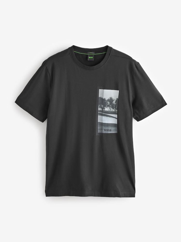BOSS Black Stretch Cotton T-Shirt - Image 4 of 4 BOSS Black Stretch Cotton T-Shirt - Image 4 of 4