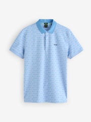 BOSS Blue Golf Printed Stretch Paddy Cotton Polo Shirt - Image 1 of 1