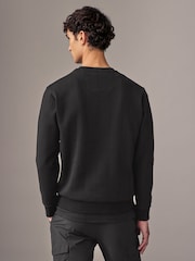 BOSS Black Salbo Drop Needle Jersey 100% Cotton Sweatshirt - Image 2 of 4