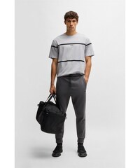 BOSS Grey Tercy Tape Logo Detail Relaxed Fit 100% Cotton T-Shirt - Image 2 of 4