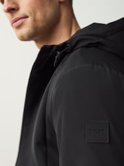 BOSS Black Regular Fit Hooded Cotton Jacket - Image 3 of 5