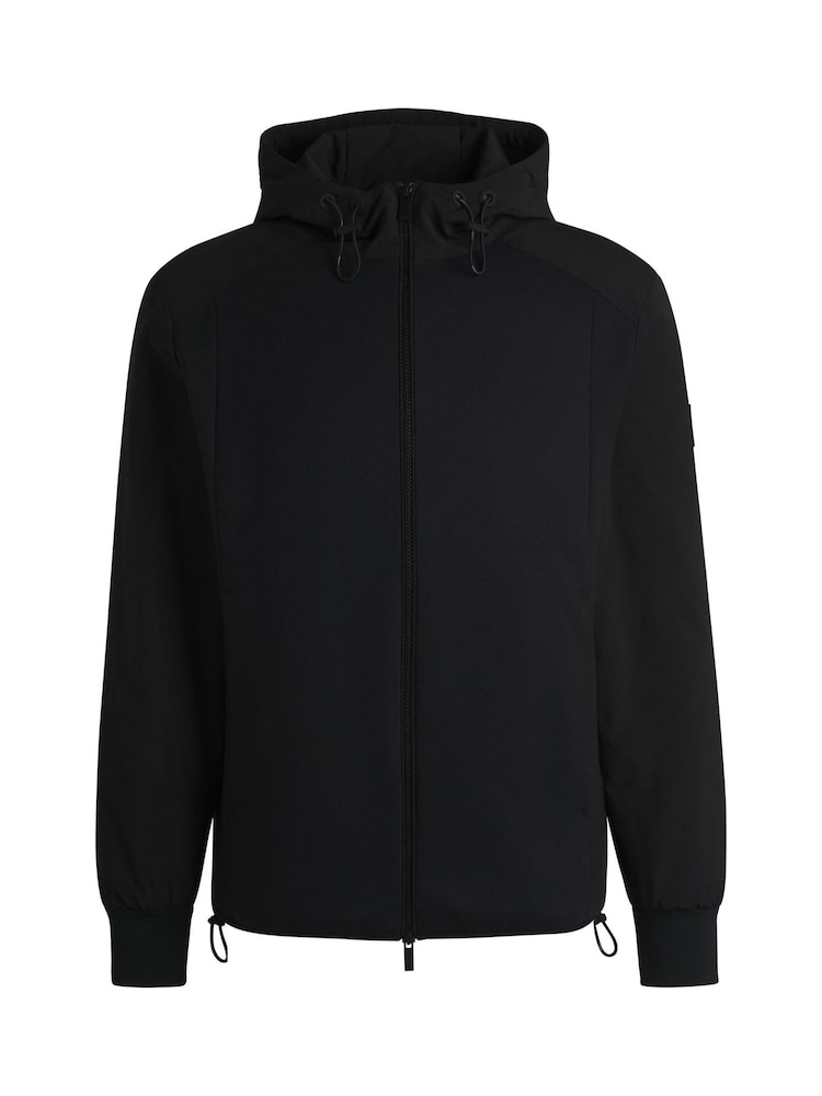 BOSS Black Regular Fit Hooded Cotton Jacket - Image 5 of 5 BOSS Black Regular Fit Hooded Cotton Jacket - Image 5 of 5
