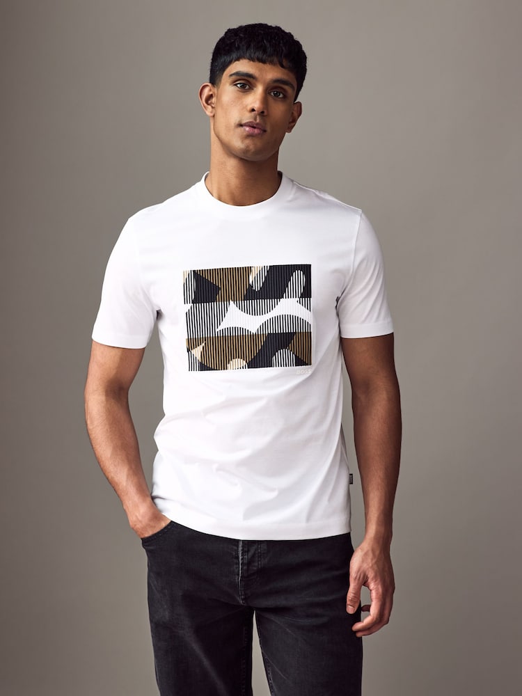 BOSS Mercerised Cotton T-Shirt - Imagen 1 de 5