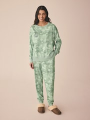 Sage Green Womens Eid Matching Family Pyjamas Set - Image 1 of 10