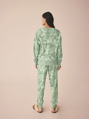 Sage Green Womens Eid Matching Family Pyjamas Set - Image 4 of 10