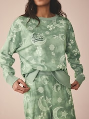 Sage Green Womens Eid Matching Family Pyjamas Set - Image 5 of 10