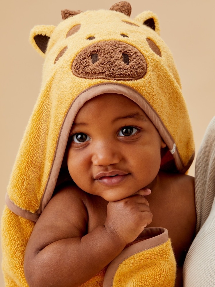MORI Dinosaur Organic Cotton Super Soft Kids Hooded Towel - Image 1 of 6