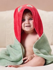 MORI Green Very Hungry Caterpillar 100% Cotton Hooded Toddler Towel - Image 1 of 4