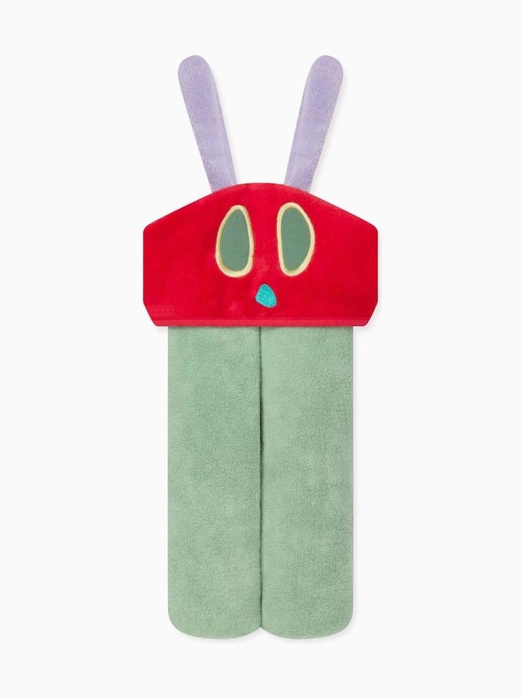 MORI Green Very Hungry Caterpillar 100% Cotton Hooded Toddler Towel - Image 2 of 4