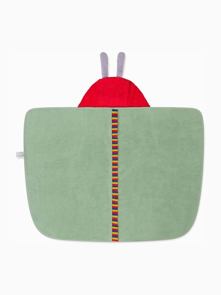 MORI Green Very Hungry Caterpillar 100% Cotton Hooded Toddler Towel - Image 4 of 4