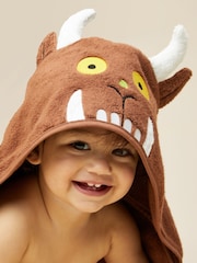 MORI Brown Gruffalo Organic Cotton Super Soft Kids Hooded Towel - Image 1 of 6