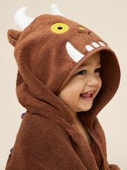 MORI Brown Gruffalo Organic Cotton Super Soft Kids Hooded Towel - Image 3 of 6