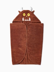 MORI Brown Gruffalo Organic Cotton Super Soft Kids Hooded Towel - Image 4 of 6