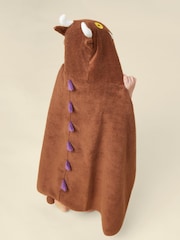 MORI Brown Gruffalo Organic Cotton Super Soft Kids Hooded Towel - Image 5 of 6