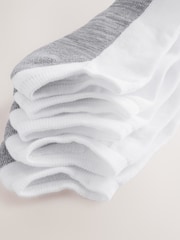 White/Greys 10 Pack Cushioned Trainers Socks - Image 13 of 13