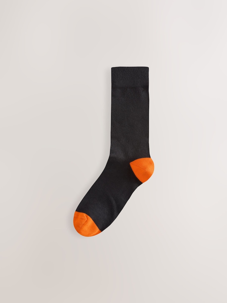 Bright Red/Green Geo 7 Pack Mens Cotton Rich Socks 7 Pack - Image 9 of 10