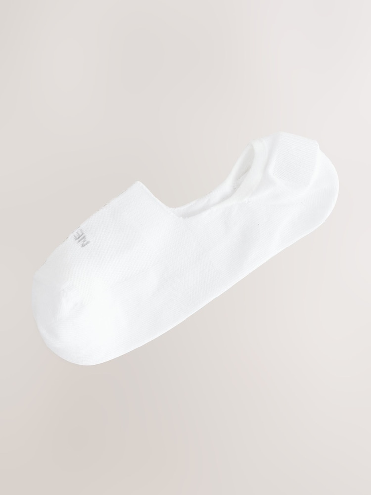 White Signature Modal Invisible Trainer Socks 4 Pack - Image 2 of 4