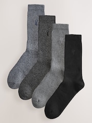 Grey Stag Embroidered Heavyweight Socks 4 Pack - Image 1 of 8