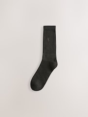 Neutral Stag Embroidered Heavyweight Socks 4 Pack - Image 4 of 8