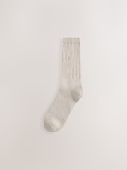 Neutral Stag Embroidered Heavyweight Socks 4 Pack - Image 5 of 8