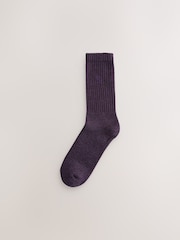 Green/Red/Purple Stag Embroidered Heavyweight Socks 4 Pack - Image 4 of 8