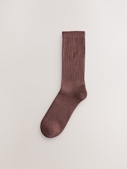 Green/Red/Purple Stag Embroidered Heavyweight Socks 4 Pack - Image 6 of 8