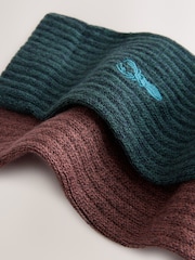Green/Red/Purple Stag Embroidered Heavyweight Socks 4 Pack - Image 8 of 8