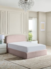 Tweedy Plain Blush Pink Matson Upholstered Ottoman Storage Bed Frame - Image 6 of 8