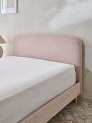 Tweedy Plain Blush Pink Matson Upholstered Bed Frame - Image 3 of 5