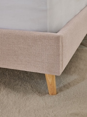 Tweedy Plain Blush Pink Matson Upholstered Bed Frame - Image 4 of 5