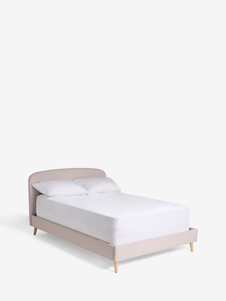 Tweedy Plain Blush Pink Matson Upholstered Bed Frame - Image 5 of 5