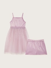 Monsoon Purple Misty Tulle Top and Shorts Set - Image 2 of 3