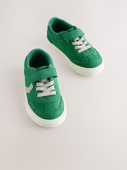 Green Standard Fit (F) Touch Fastening Elastic Lace Trainers - Image 1 of 5