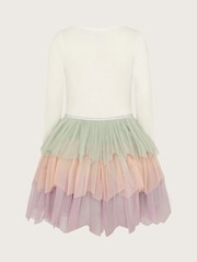 Monsoon Natural Christmas Scene Tulle Disco Dress - Image 5 of 6