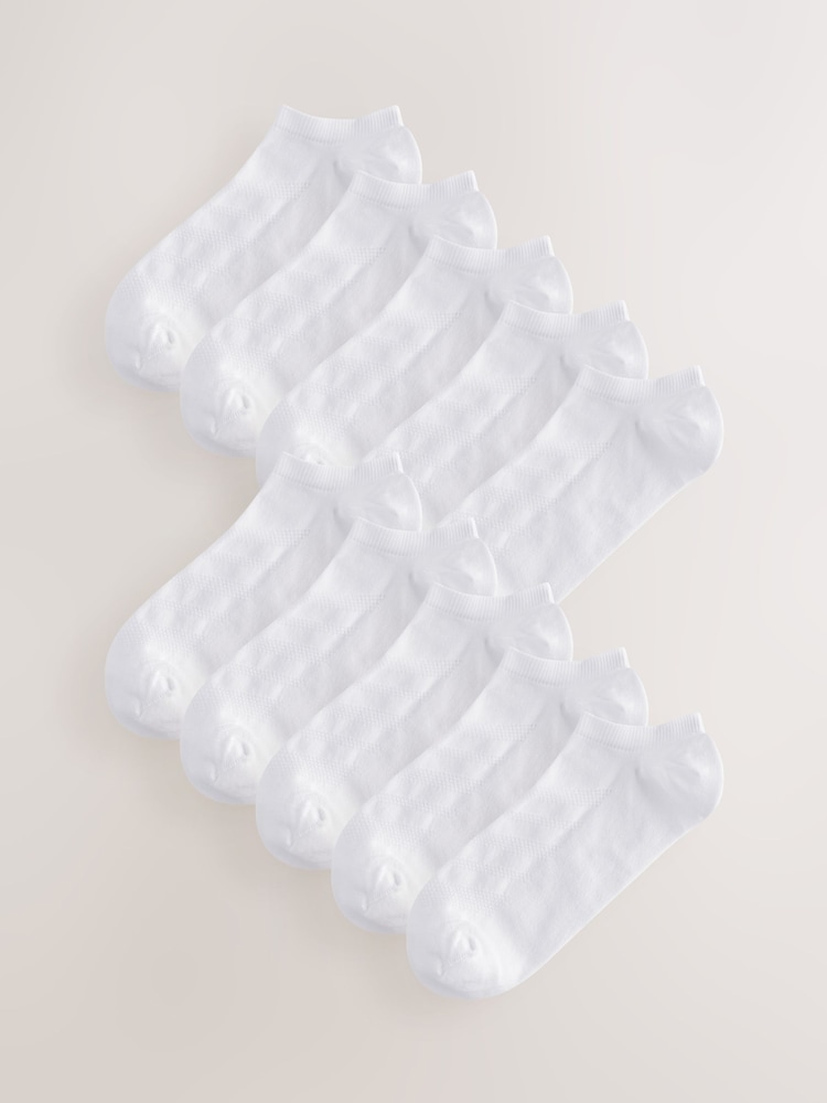White Active Low Rise Trainers Socks 10 Pack - Image 1 of 5