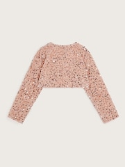 Monsoon Pink Aura Velvet Sequin Cardigan - Image 2 of 3