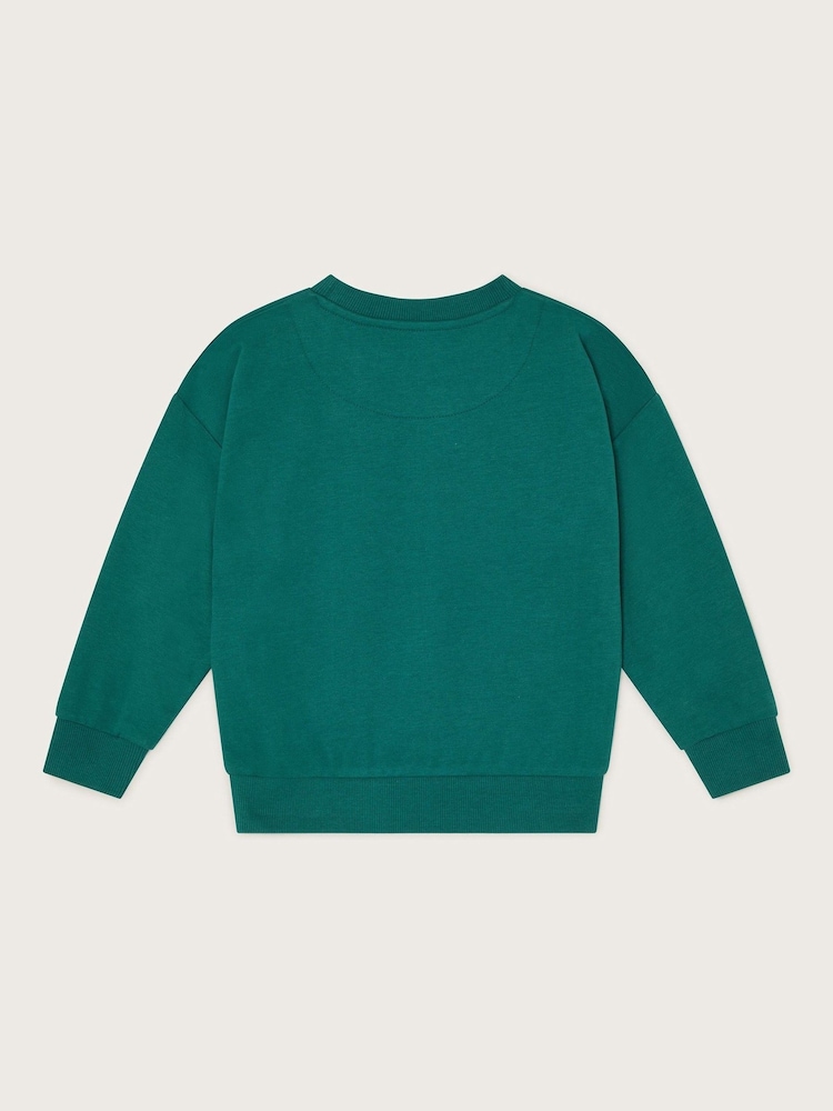 Monsoon Green Free Spirit Graphic 100% Cotton Sweatshirt - Image 2 of 3