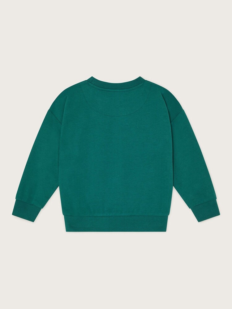 Monsoon Green Free Spirit Graphic 100% Cotton Sweatshirt - Image 2 of 3 Monsoon Green Free Spirit Graphic 100% Cotton Sweatshirt - Image 2 of 3