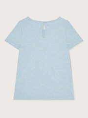 Monsoon Blue Have A Nice Day 100% Cotton Embroidered T-Shirt - Image 3 of 4
