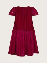 Monsoon Pink Vallie Velvet Sequin Swing Dress - Image 2 of 5