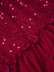 Monsoon Pink Vallie Velvet Sequin Swing Dress - Image 3 of 5