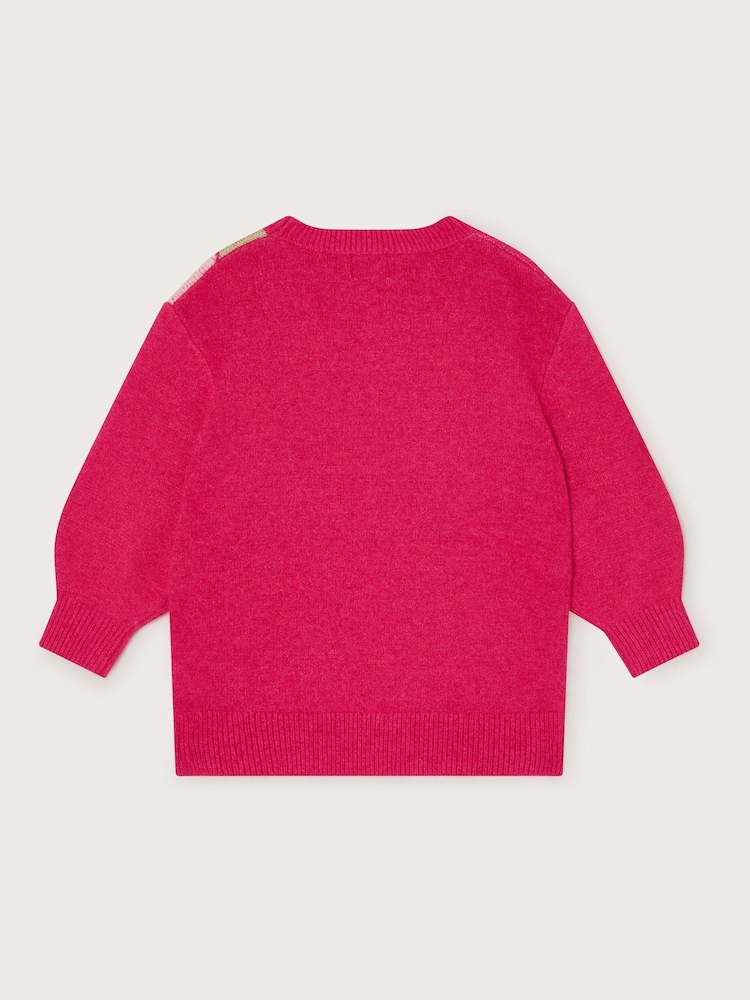 Monsoon Pink Lightning Bolt Intarsia Jumper - Image 2 of 3