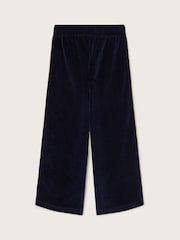 Monsoon Blue Wide Leg Velour Joggers - Image 2 of 3