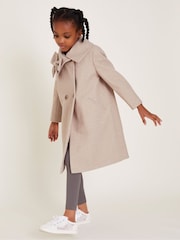 Monsoon Brown Bow Collar Coat - Image 1 of 4