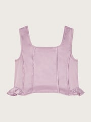 Monsoon Purple Serene Sleeveless Satin Top - Image 1 of 3