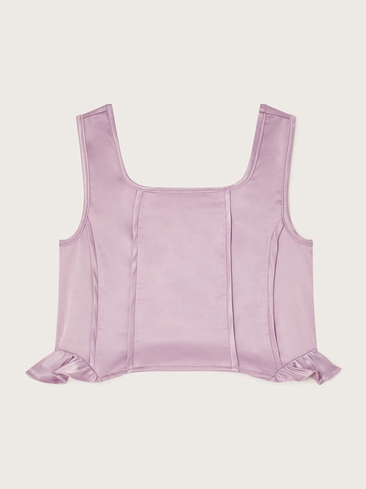 Monsoon Purple Serene Sleeveless Satin Top - Image 1 of 3