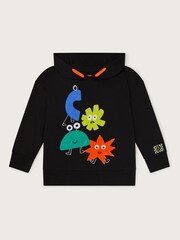 Monsoon Black Shapes Graphic 100% Cotton Hoodie - Image 1 of 3