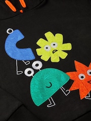 Monsoon Black Shapes Graphic 100% Cotton Hoodie - Image 3 of 3