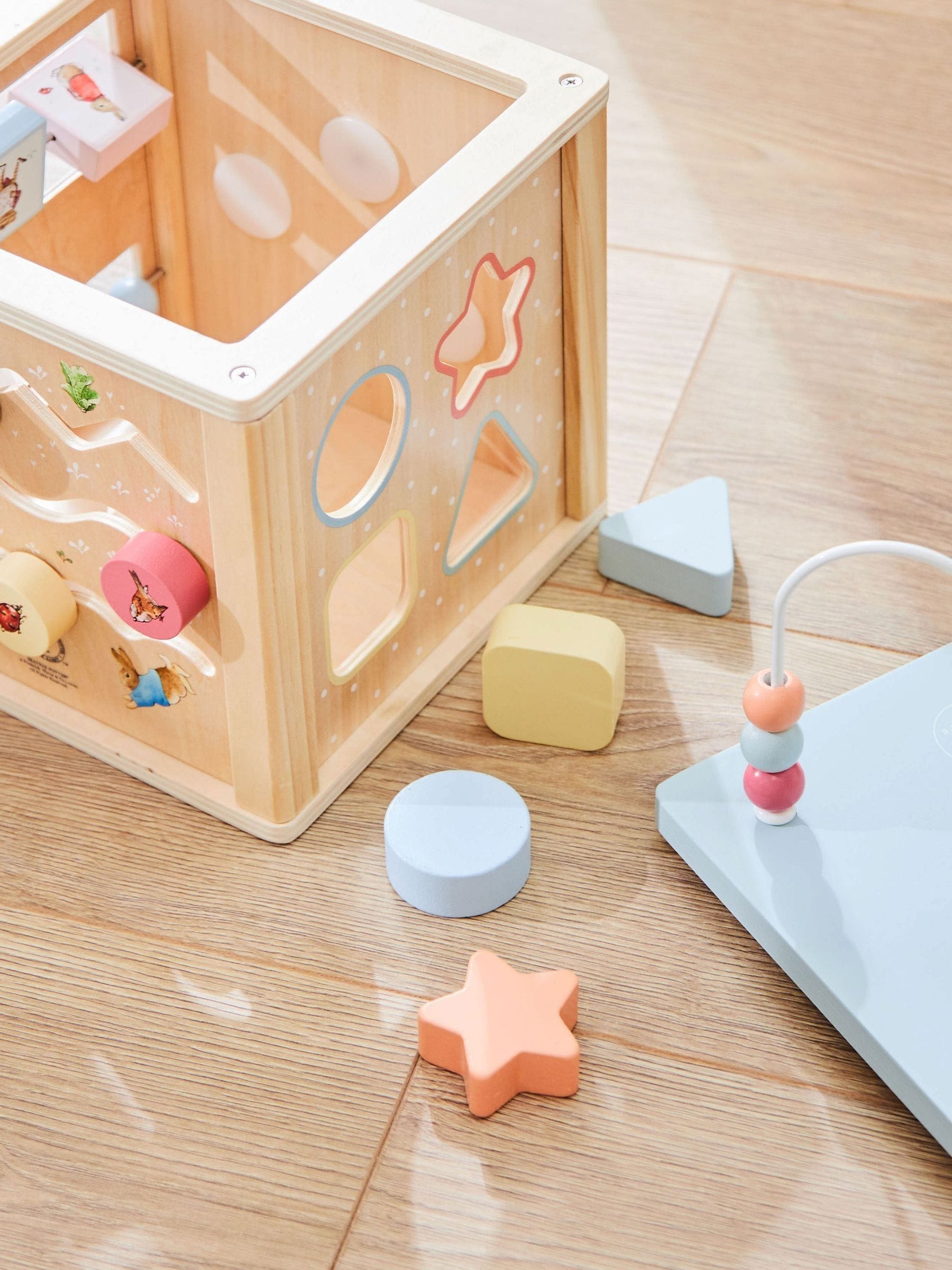 Buy Personalised Peter Rabbit Wooden Activity Cube Toy by My 1st